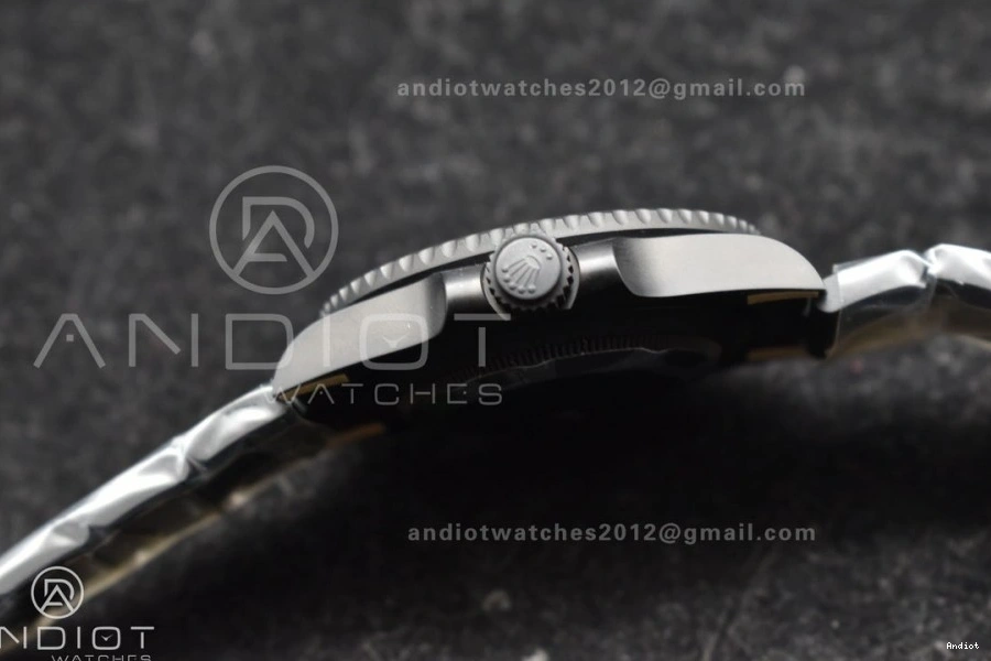 Sandblasted DIW Bracelet Dial Best Edition DLC on VS3135 Blue Submariner VSF 1:1 DLC Black 0117